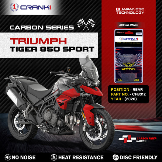 CRANK1 Carbon Brake Pads Rear Triumph Tiger 850 Sport (2020) - CFB312