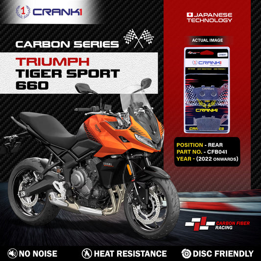 CRANK1 Carbon Brake Pads Rear Triumph Tiger Sport 660 2022 Onwards - CFB041