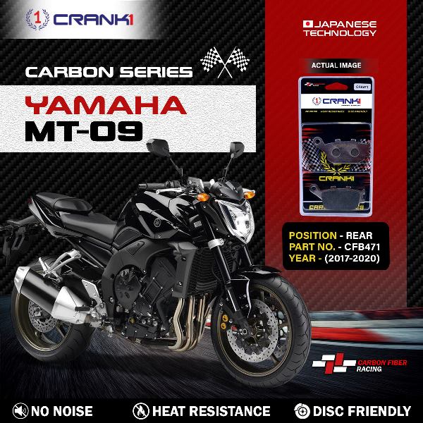 CRANK1 Carbon Brake Pads Rear Yamaha MT 09 2017-2020 ( CFB471 )