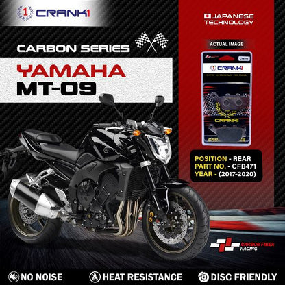 CRANK1 Carbon Brake Pads Rear Yamaha MT 09 2017-2020 ( CFB471 )