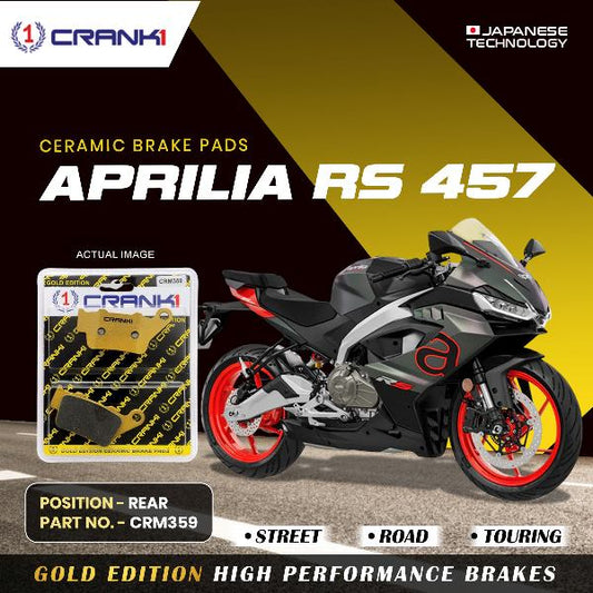 CRANK1 Ceramic Brake Pad For Rear Aprilia RS 457 - CRM359