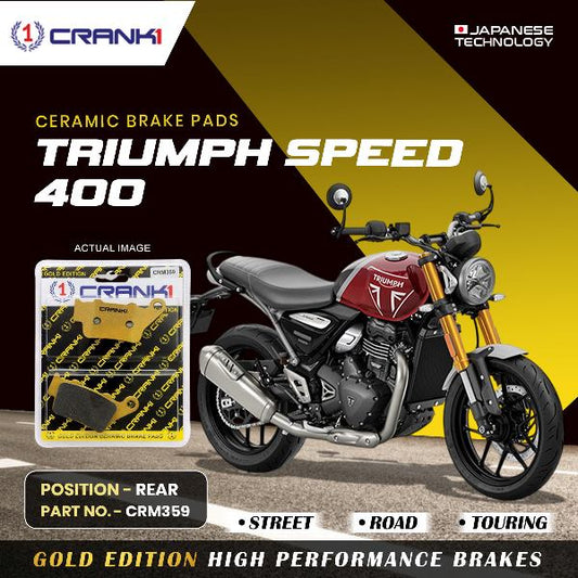 CRANK1 Ceramic Brake Pad For Rear Triumph Speed 400 - CRM359