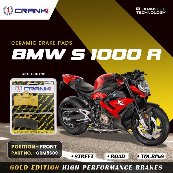 CRANK1 Ceramic Brake Pad for BMW S 1000 R-Front-CRM8609