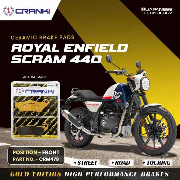CRANK1 Ceramic Brake Pad for Front Royal Enfield Scram 440- CRM479