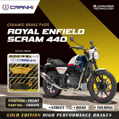 CRANK1 Ceramic Brake Pad for Front Royal Enfield Scram 440- CRM479