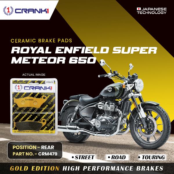 CRANK1 Ceramic Brake Pad for Royal Enfield Super Meteor 650 CRM479 - Rear
