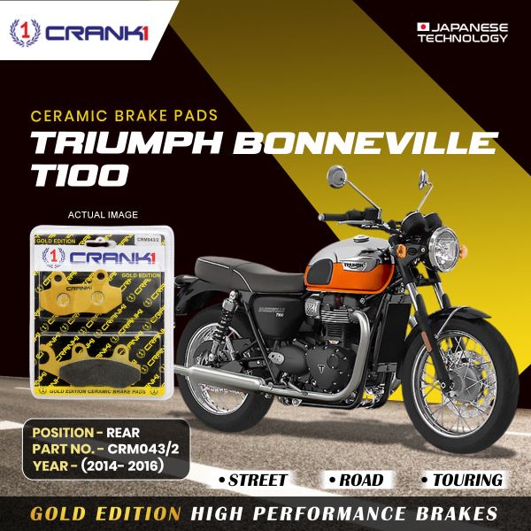 CRANK1 Ceramic Brake Pad for Triumph Bonneville T100 (2014-16)
