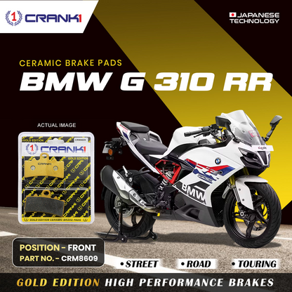 CRANK1 Ceramic Brake Pads For BMW G 310 RR - Front - CRM8609 - 2 Sets