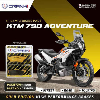 CRANK1 Ceramic Brake Pads Rear for KTM 790 Adventure-CRM479