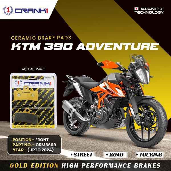 CRANK1 Ceramic Brake Pads for KTM 390 Adventure (Upto 2024)-Front-CRM8609