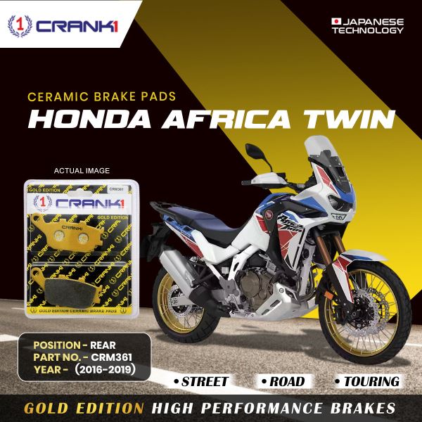 CRANK1 Ceramic Rear Brake Pad for Honda Africa Twin (2016-2019)-CRM361
