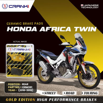 CRANK1 Ceramic Rear Brake Pad for Honda Africa Twin (2016-2019)-CRM361