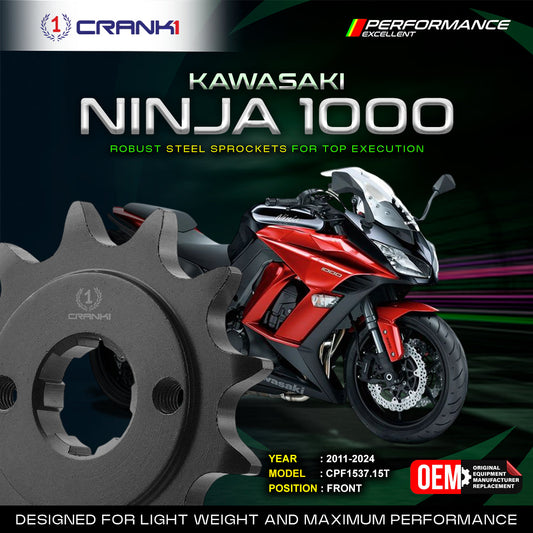 CRANK1 SPROCKET FRONT KAWASAKI NINJA 1000 (2011-2024)-CPF1537.15T