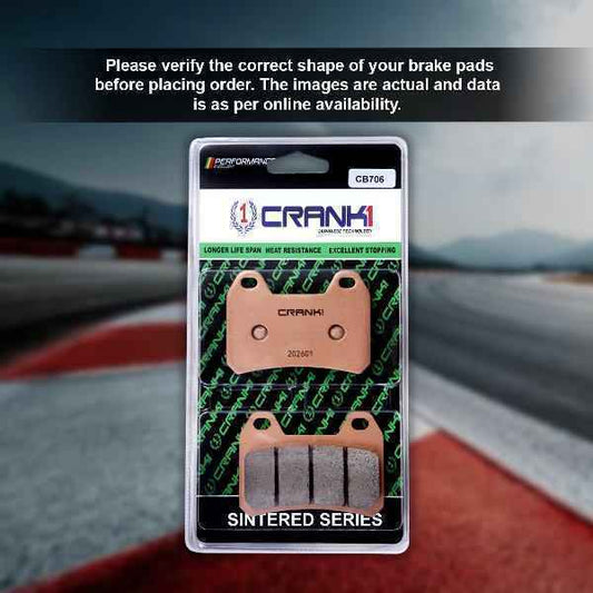 Crank 1 Sintered Brake Pads For Honda CB1000R (2013) - Rear - CB274