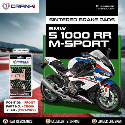 CRANK1 Sintered Brake Pads For BMW S 1000 RR M-Sport (2021-2022) - Front - CB069 - 2 Sets Required