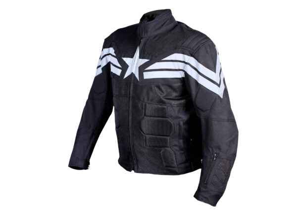 Captain America Riding Jacket Black - Biking Brotherhood