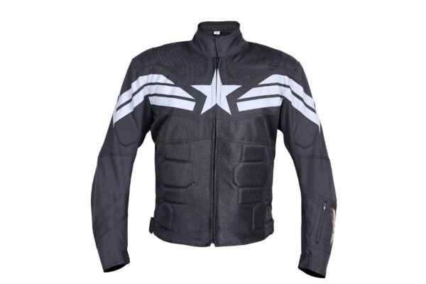 Captain America Riding Jacket Black - Biking Brotherhood