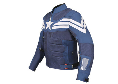 Captain America Riding Jacket Blue – Biking Brotherhood - Riders Junction