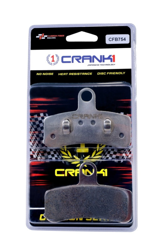 CRANK1-Carbon Brake Pads Font Harley Davidson Softail Fat Boy (2004-2014)- CFB754 (2 Sets Required)