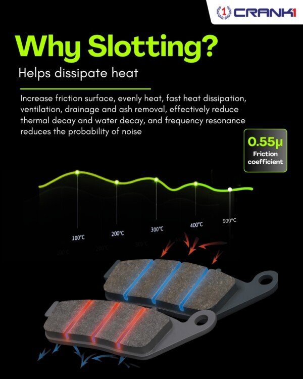 Crank1-Carbon Brake Pads For Triumph Street Twin 900 (2019-2022) – Front – CFB406/4