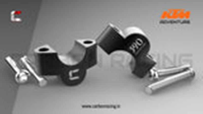 Carbon Racing-22mm Straight Handlebar Risers For KTM 390 Adventure