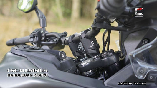 Carbon Racing-40mm Straight Handlebar Risers For KTM Adventure 390/250/X (2025)