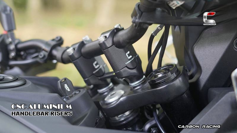 Carbon Racing-40mm Straight Handlebar Risers For KTM Adventure 390/250/X (2025)