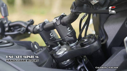 Carbon Racing-40mm Straight Handlebar Risers For KTM Adventure 390/250/X (2025)