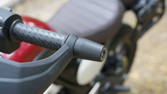 Carbon Racing Aluminium Bar End Sliders For Triumph Scrambler 400X-Black
