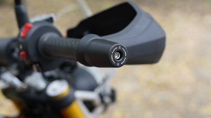 Carbon Racing Aluminium Bar End Sliders For Triumph Scrambler 400X-Black