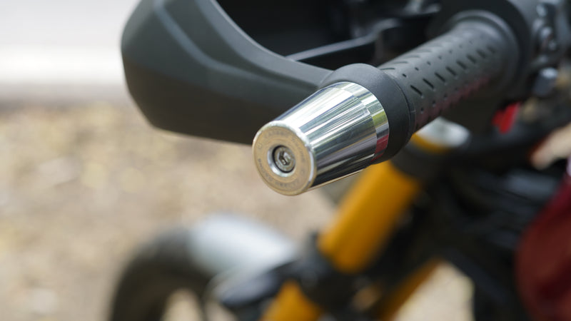 Carbon Racing Aluminium Bar End Sliders For Triumph Scrambler 400X - Silver