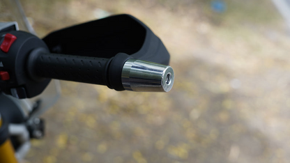 Carbon Racing Aluminium Bar End Sliders For Triumph Scrambler 400X - Silver