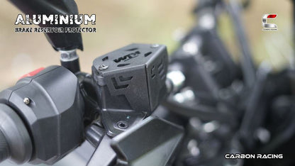 Carbon Racing-Aluminium Front Brake Reservoir Protector (Black) For KTM Adventure 390250X (2025)