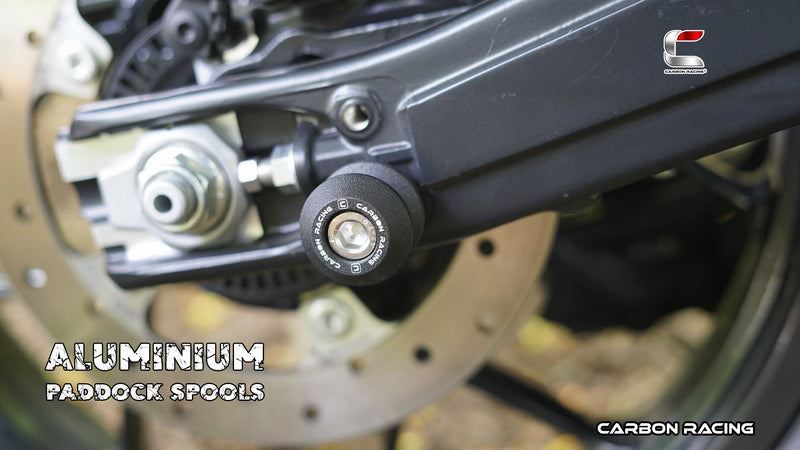 Carbon Racing-Aluminium Paddock Stand Spools For KTM Adventure 390250X (2025)