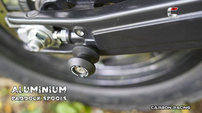 Carbon Racing-Aluminium Paddock Stand Spools For KTM Adventure 390250X (2025)