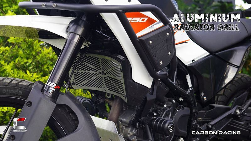 Carbon Racing-Criss Cross Aluminium Radiator Guard For KTM Adventure 390250X (2025)