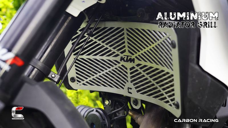 Carbon Racing-Criss Cross Aluminium Radiator Guard For KTM Adventure 390/250/X (2025)