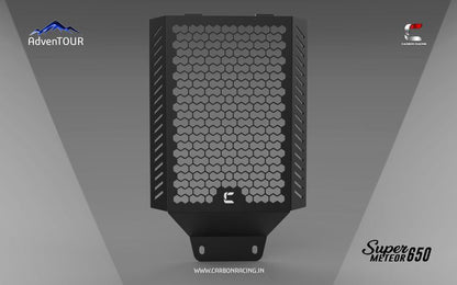 Carbon Racing ELITE Premium Aluminium Radiator Guard For Super Meteor 650-Black