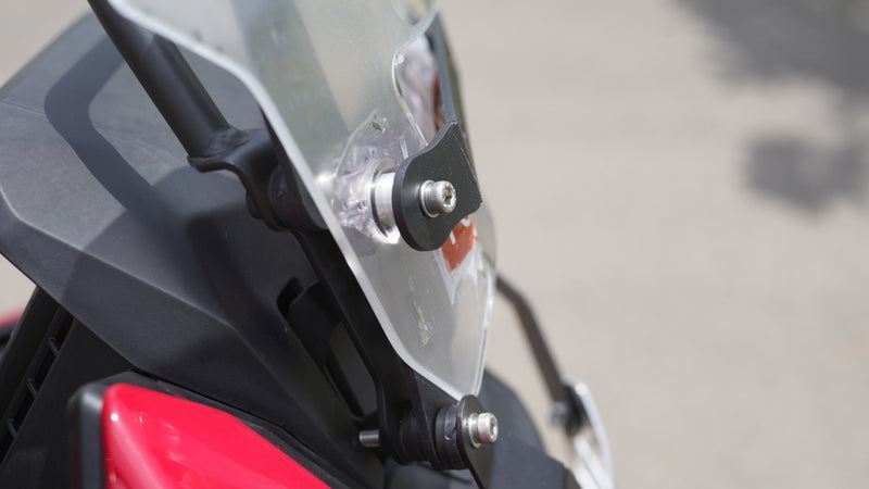 Carbon Racing-Number Plate Holder Over the Stock Windshield for NX 500