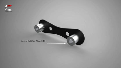 Carbon Racing Number Plate Mount for WANDERER Windshield For Triumph Scrambler 400X