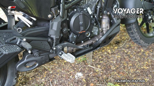 Carbon Racing-Traction Premium CNC Aluminium Rally Footpegs For KTM Adventure 390/250/X (2025)