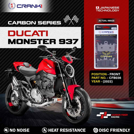 Carbon Brake Pads For Ducati Monster 937 (2022) - Front - CFB036 - 2 Sets - CRANK1
