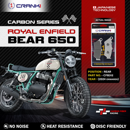 Carbon Brake Pads For Royal Enfield Bear 650 (2024 Onwards) - Front - CFB902 - 1 Set - CRANK1