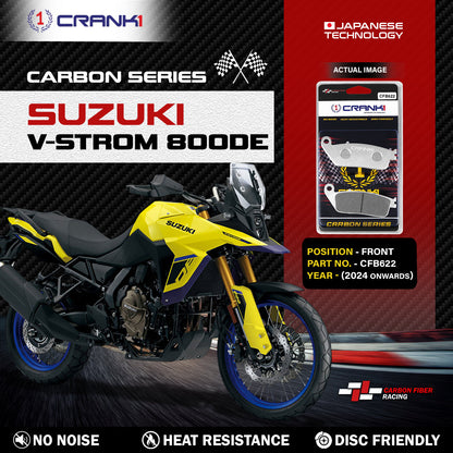 Carbon Brake Pads For Suzuki V-Strom 800DE (2024 Onwards) - Front - CFB622 - 2 Sets - CRANK1