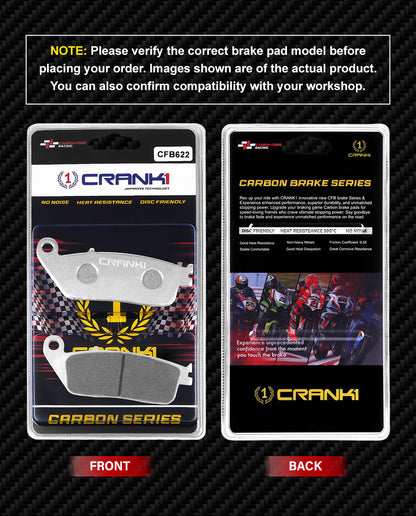 Carbon Brake Pads For Suzuki V-Strom 800DE (2024 Onwards) - Front - CFB622 - 2 Sets - CRANK1