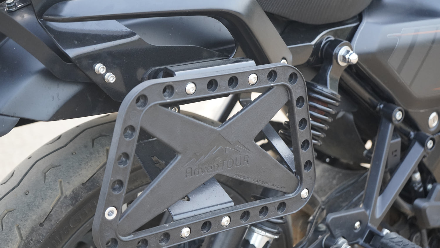 Carbon Racing AdvenTOUR Saddle Stay/Pannier Mounts for Harley X440 - CRH440