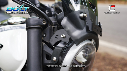 Carbon Racing BOLT Windscreen for Triumph T4 - Smoked (Windshield + Integrated GPS Mount + Number Plate Holder)