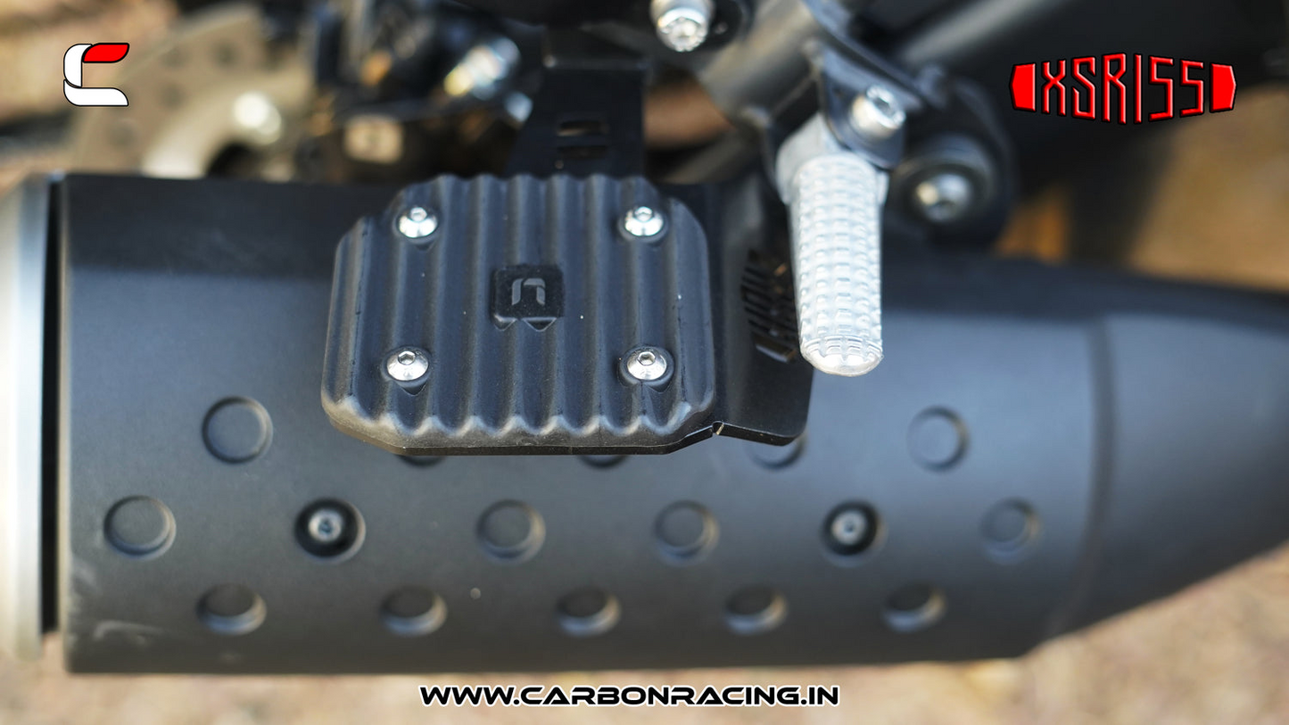 Carbon Racing "JOURNEY" Premium Pillion Footrest with Traction Top for Yamaha XSR 155 - CRXSR155