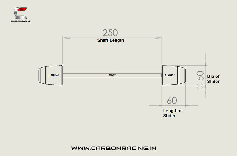 Carbon Racing Premium Aluminium Fork Sliders For Guerrilla 450 - Matte Black - CRGR450