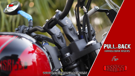 Carbon Racing REACH - Inclined Handlebar Riser for Yamaha XSR 155 - Black - CRXSR155